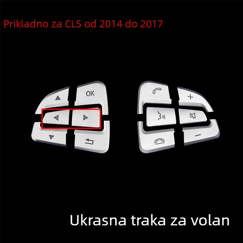 Dekor unutarnje centrale konzole za CLS 12-17 (modeli 350/260/320) s ukrasnim šljokicama na tipkama za električne prozore • Materijal: plastika • Model: 666