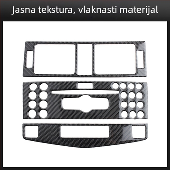 Panel središnje konzole CD od pravih karbonskih vlakana za Mercedes-Benz W204 C-Class (2007–2010), prilagodljiv s logom, proizvedeno u Guangzhou