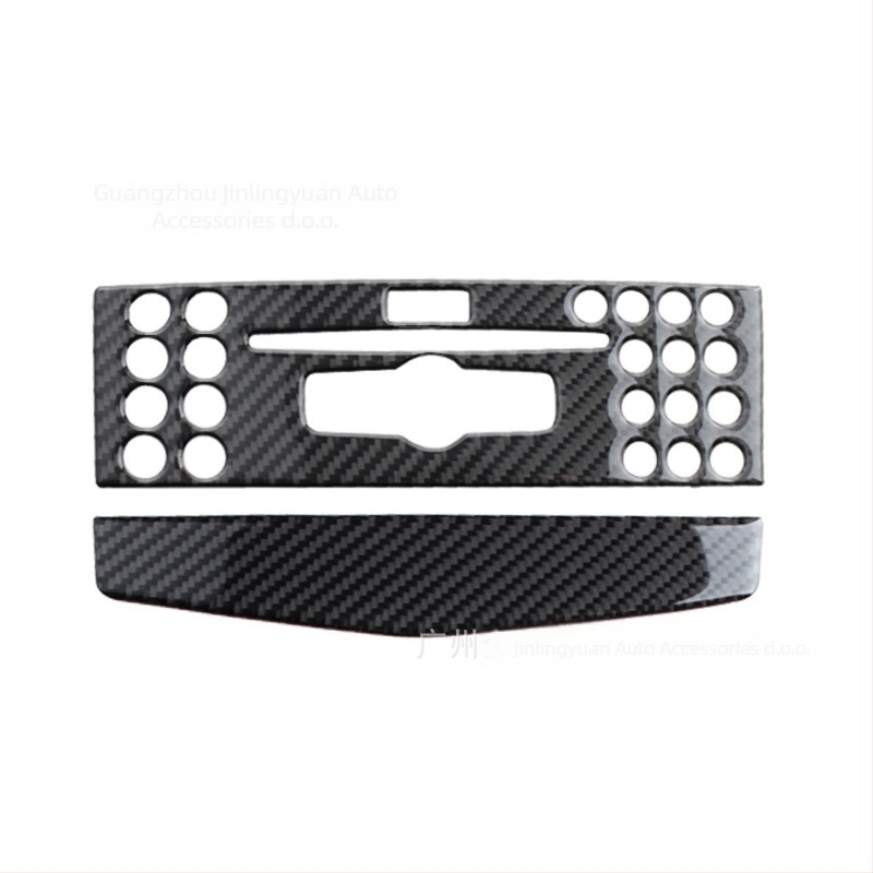 Panel središnje konzole CD od pravih karbonskih vlakana za Mercedes-Benz W204 C-Class (2007–2010), prilagodljiv s logom, proizvedeno u Guangzhou