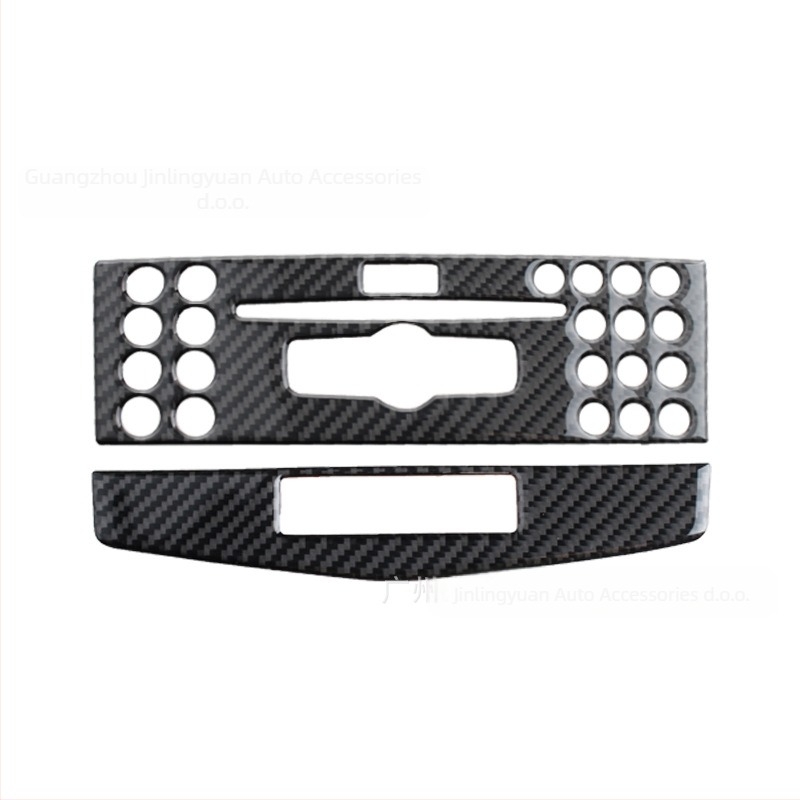 Panel središnje konzole CD od pravih karbonskih vlakana za Mercedes-Benz W204 C-Class (2007–2010), prilagodljiv s logom, proizvedeno u Guangzhou