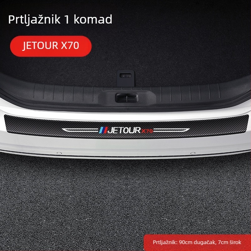 Antikolizni prag pedale za Jetto X70, koža s teksturom karbonskih vlakana, prilagođeno obrađivanje, Di Changed marka