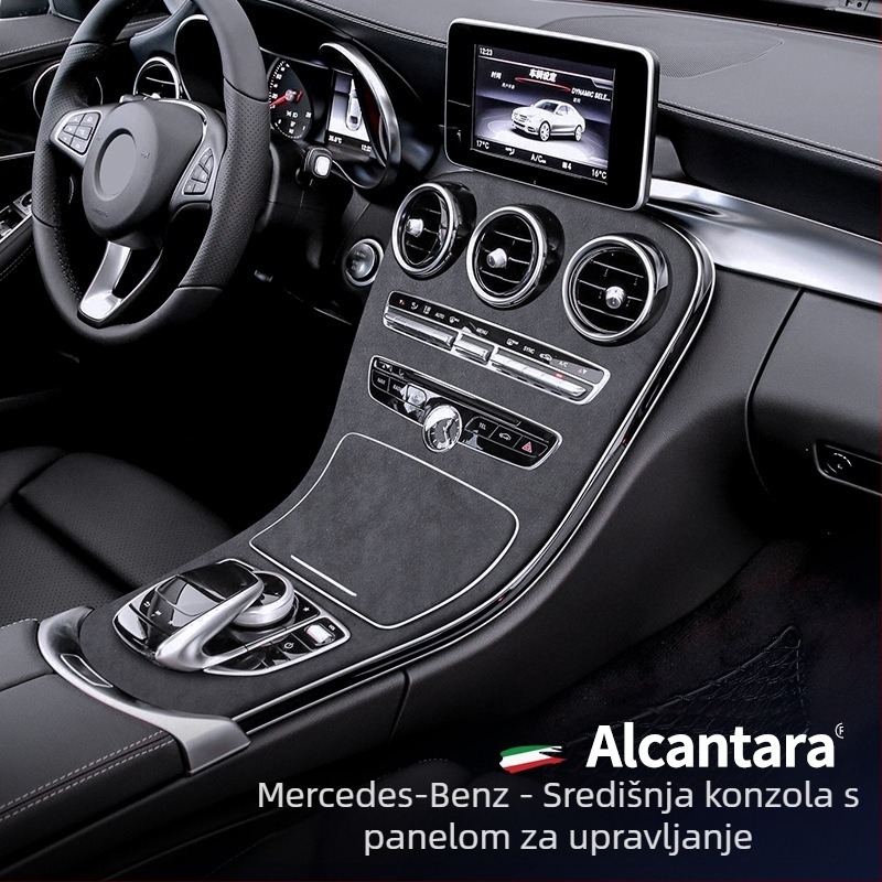 SNBLO Panel središnje konzole od Alcantara za Mercedes-Benz Klase C C260L/C200L (2015-2018)