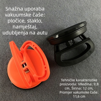 Vakuumska čašica s jednim zahvatom za staklo i keramičke pločice, popravak udubljenja na automobilu, podizanje podova, višenamjenski alat