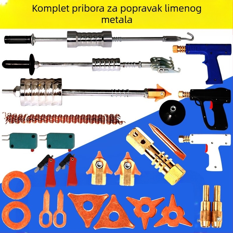 Set alata za izravnavanje udubljenja od lima za strojeve — vučice i čekići, kolekcija alata za popravak udubljenja (Proizvođač: Drugo; Materijal: Drugo; Opseg primjene: Zadano)