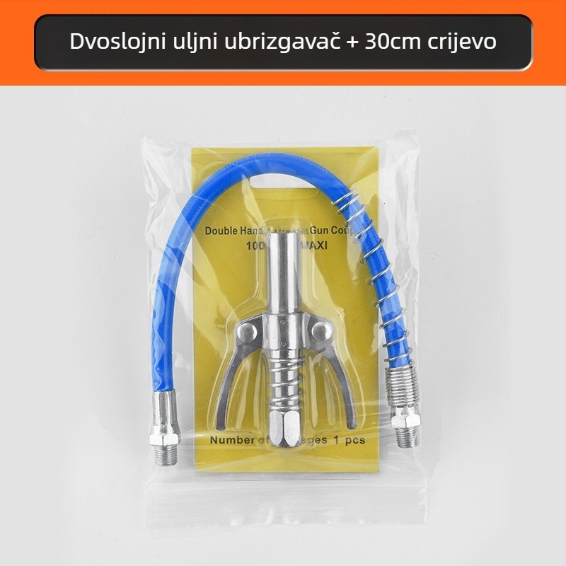 Mlaznica za mazivo s zaključnim steznom, visokotlačna, nehrđajući čelik, 17000 psi, ručni pneumatski dodatak za pištolj za mazivo