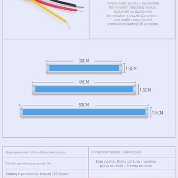 LED obrve za motocikl – model Motorcycle Scanning Water Light, materijal Akril, snaga 5, trajanje 10000 h