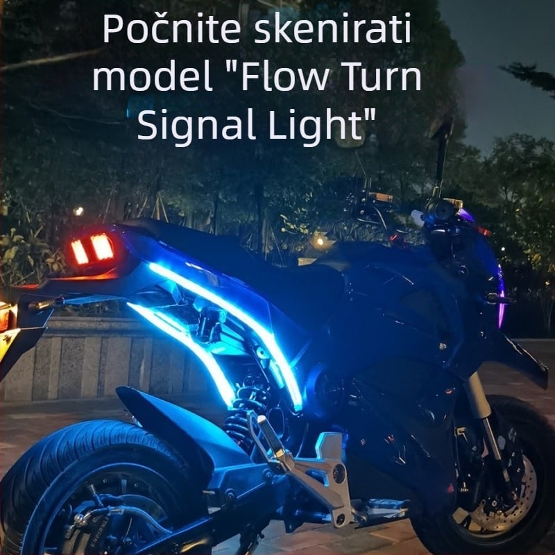 LED obrve za motocikl – model Motorcycle Scanning Water Light, materijal Akril, snaga 5, trajanje 10000 h