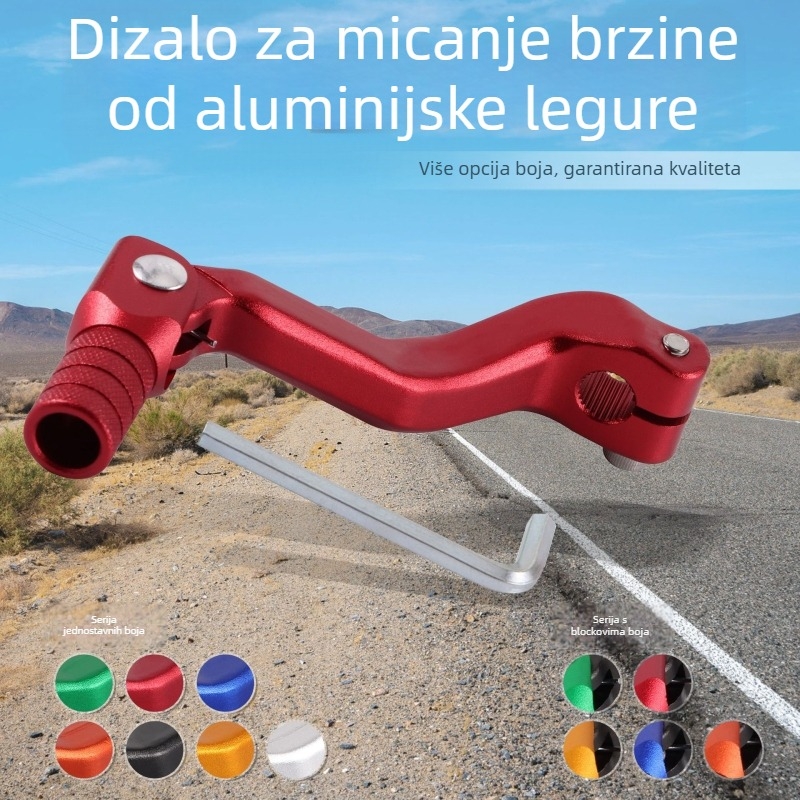 GOOFIT kovan aluminijska mjenjačka poluga, sklopivi dizajn, za CB250 cross-country motocikl (serija šipki E034-115-8-126-8)