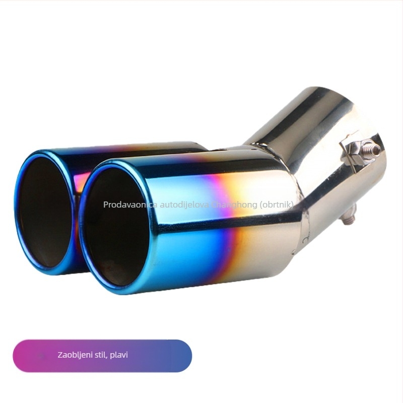 Automobilska ispušna cijev s tlmičem, univerzalna, nehrđajući čelik, zadnji dio, pričvršćivanje vijcima, pogodno za opće modele