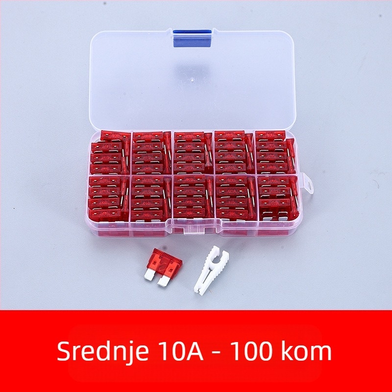 Set automobilski osigurači 2A–35A, 100 kom., u kutiji