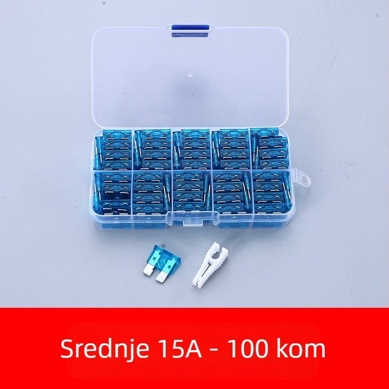 Set automobilski osigurači 2A–35A, 100 kom., u kutiji