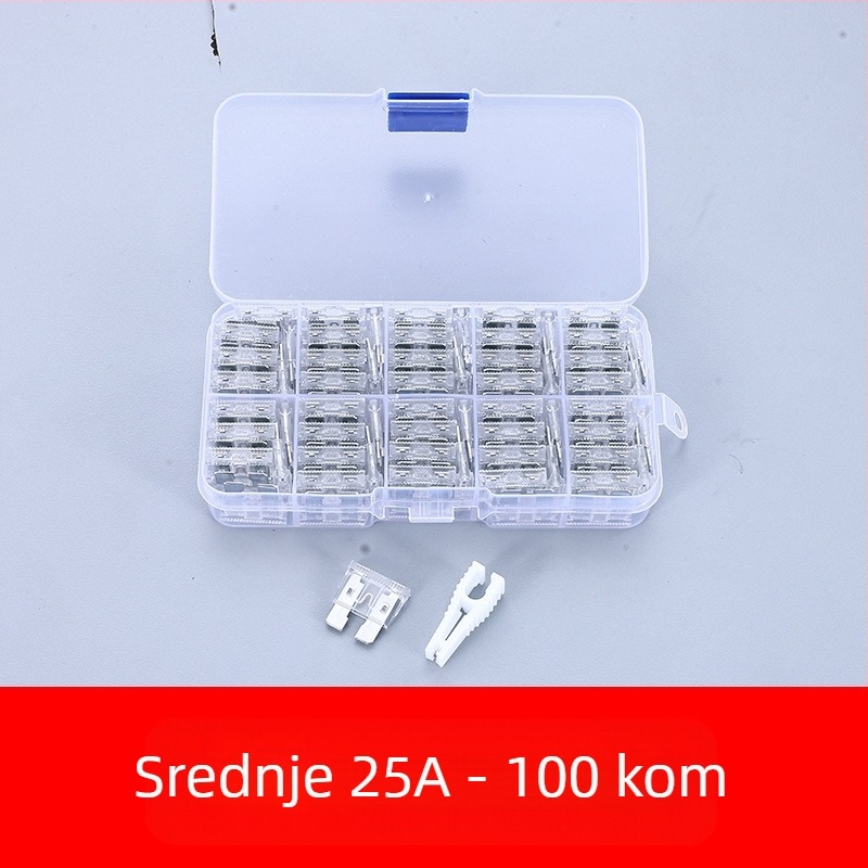 Set automobilski osigurači 2A–35A, 100 kom., u kutiji