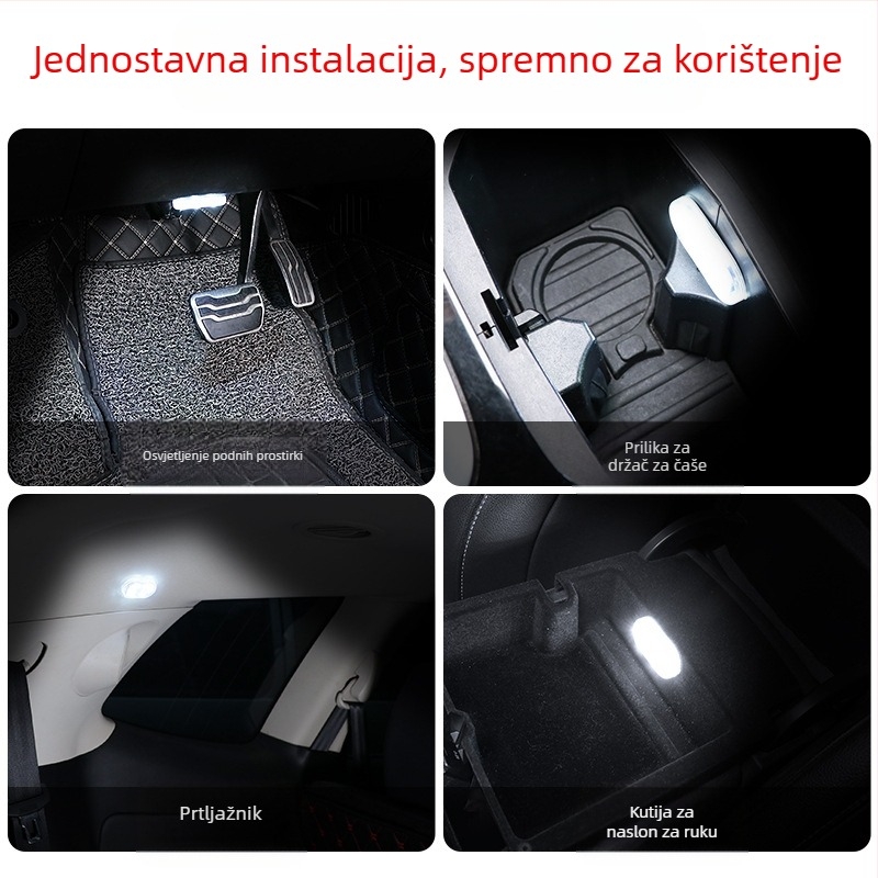 Automobilske stropne i unutarnje osvjetljenje s induktivnim senzorom, bežična instalacija — model zmd-1, snaga 3W, napon 5V