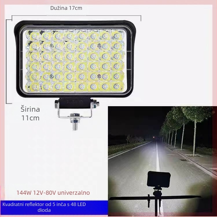 LED reflektor za tešku opremu Y32, 12V, 60W, 3000 lm, 6000K