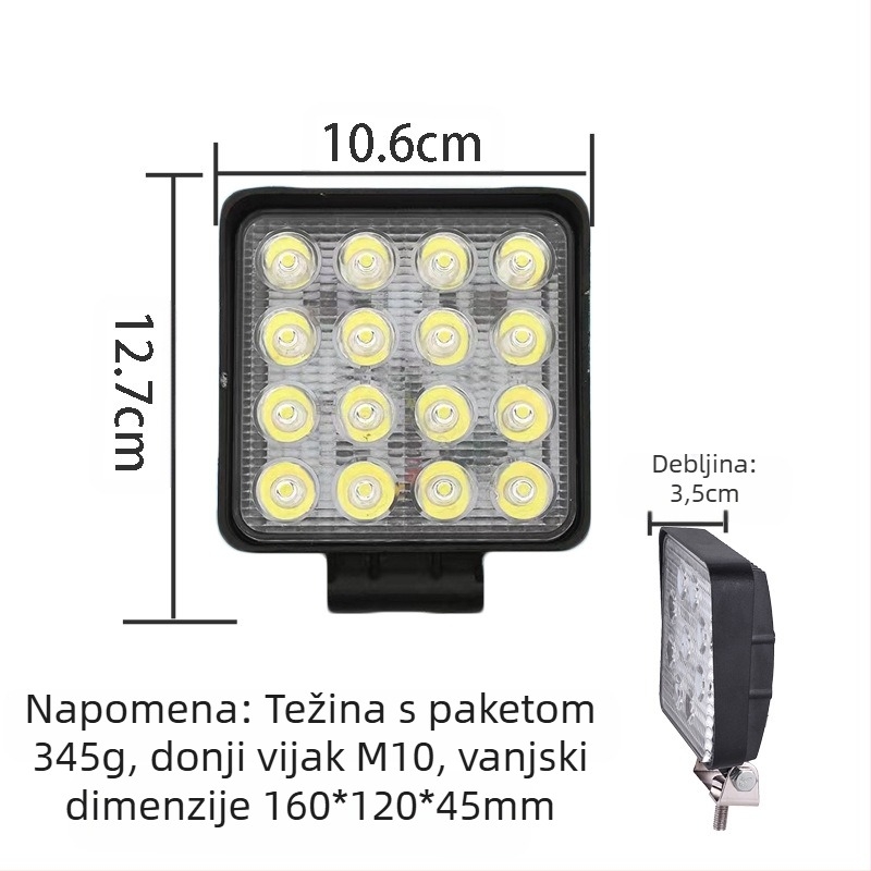 LED reflektor za tešku opremu Y32, 12V, 60W, 3000 lm, 6000K