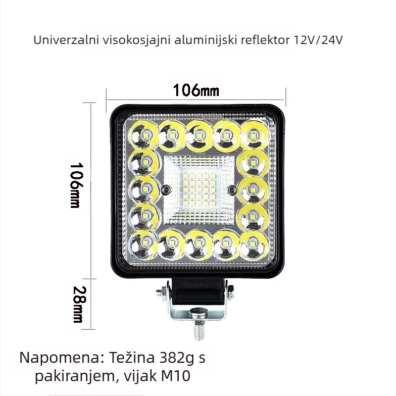 LED reflektor za tešku opremu Y32, 12V, 60W, 3000 lm, 6000K