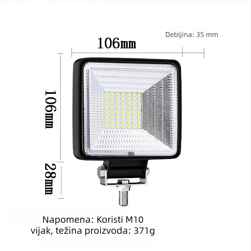 LED reflektor za tešku opremu Y32, 12V, 60W, 3000 lm, 6000K