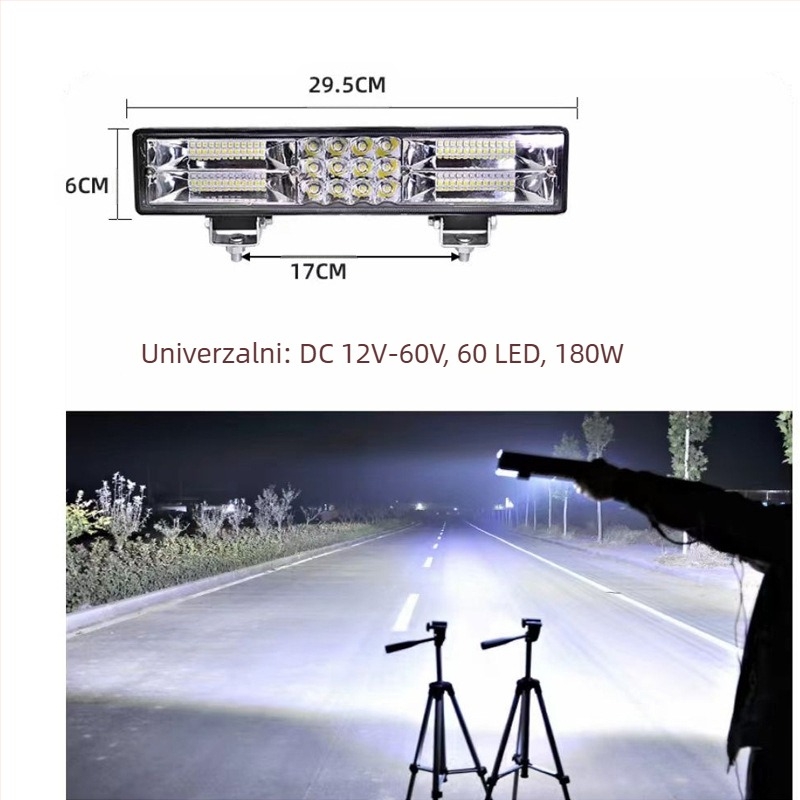 LED reflektor za tešku opremu Y32, 12V, 60W, 3000 lm, 6000K