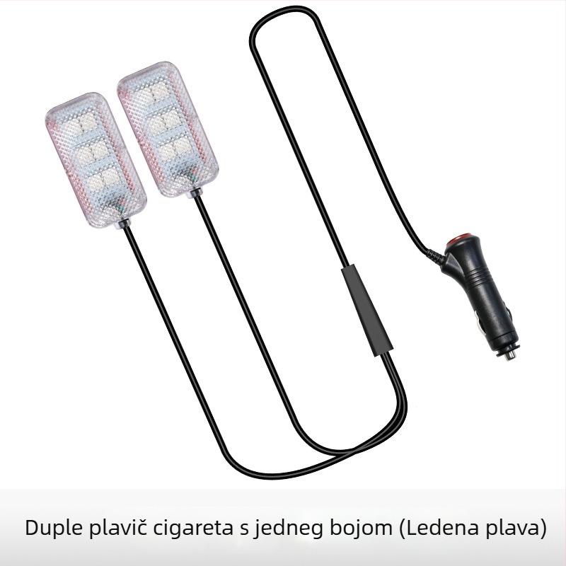 Unutarnje LED ambijentalno osvjetljenje automobila, USB napajanje, 12V, 15W, model Square Foot Light, univerzalna kompatibilnost