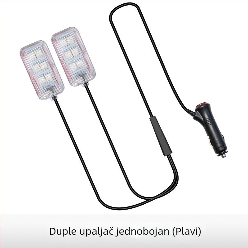 Unutarnje LED ambijentalno osvjetljenje automobila, USB napajanje, 12V, 15W, model Square Foot Light, univerzalna kompatibilnost