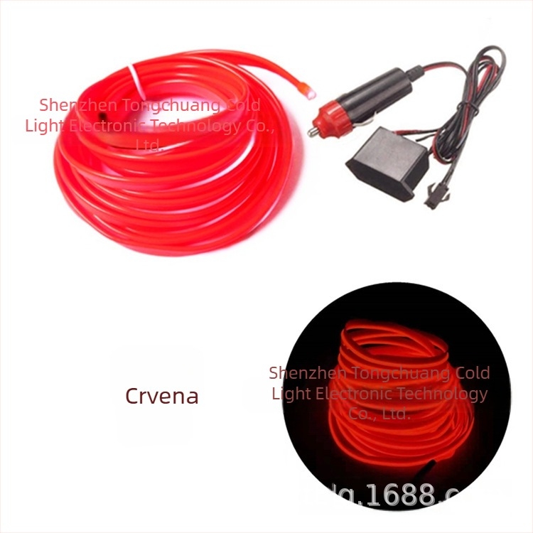 DIY EL bočni osvjetljivač visokog sjaja – napajanje 12V cigaretni upaljač, PVC tekstura