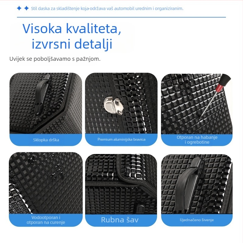 Kožna kutija za prtljažnik automobila – sklopiva, vodootporna, prilagodljiva