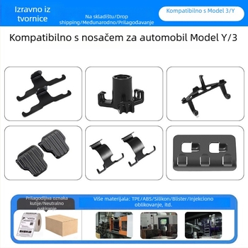Kuka za stražnji naslon sjedala Tesla Model Y/Model 3 s držačem za telefon i tablet – brza ugradnja, električno stezanje
