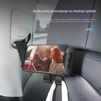 Kuka za stražnji naslon sjedala Tesla Model Y/Model 3 s držačem za telefon i tablet – brza ugradnja, električno stezanje