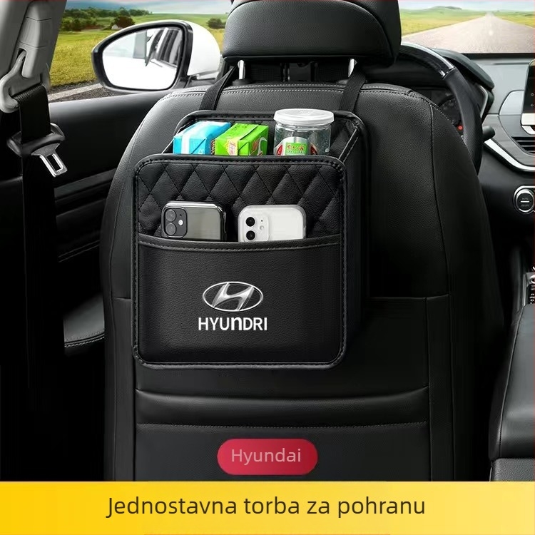Kožni universalni viseći organizator za stražnje sjedalo automobila s prilagodljivim logotipom