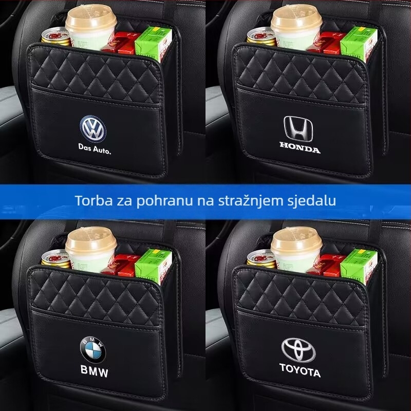 Kožni universalni viseći organizator za stražnje sjedalo automobila s prilagodljivim logotipom