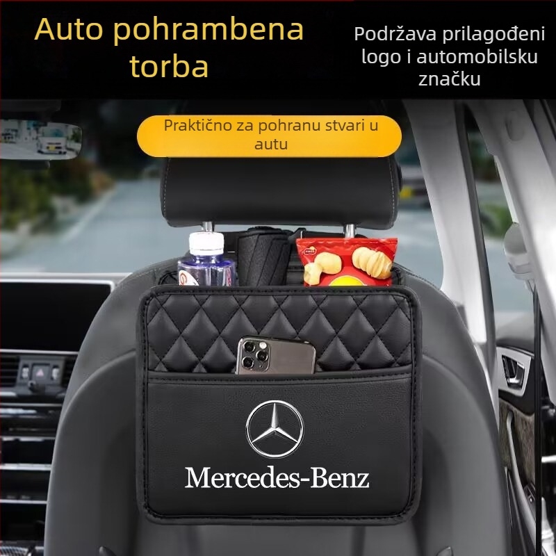 Kožni universalni viseći organizator za stražnje sjedalo automobila s prilagodljivim logotipom