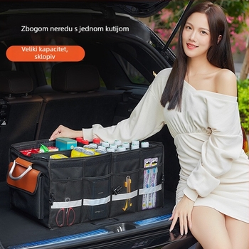 Kutija za odlaganje u prtljažniku automobila, Oxford tkanina, sklopiva, vodootporna, prilagodljiva s ispisom logotipa
