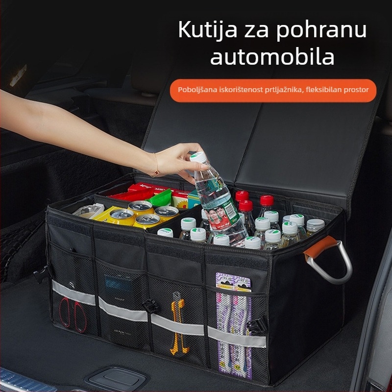 Kutija za odlaganje u prtljažniku automobila, Oxford tkanina, sklopiva, vodootporna, prilagodljiva s ispisom logotipa