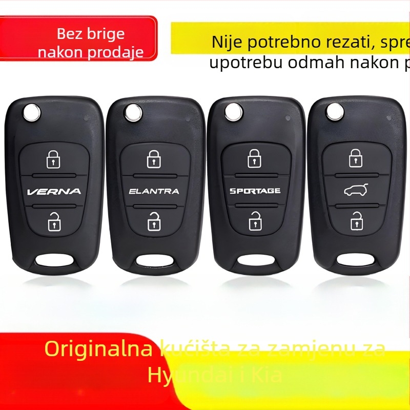 Daljinsko kućište ključa za Hyundai/Kia modele (i30, ix35, Rena, Sonata 8, Lion Run, Smart Run, K2K5) – ABS kućište, bakrena oštrica, prilagodljiva obrada, model 01, težina 1