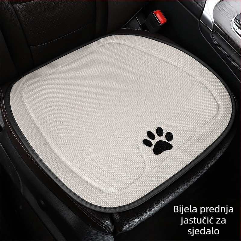 Set jastuka za auto s dizajnom mačje srce, za sve sezone, prozračan, punjenje od sintetičkih vlakana, uključuje jastuk za sjedalo i jastuk za leđa.