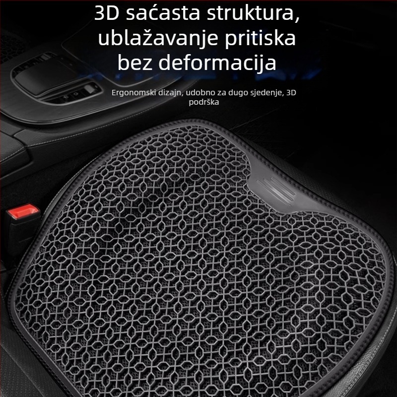 Peng Mei gel podložka za auto sjedalo – univerzalna za sve sezone, ventilirana i prozračna