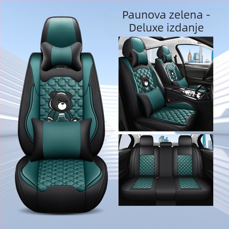 Presvlaka za auto sjedalo s kompletnim obuhvatom, karikatura stil, PU koža, punilo od sintetičkih vlakana, marka Xin Meng De, za sva godišnja doba