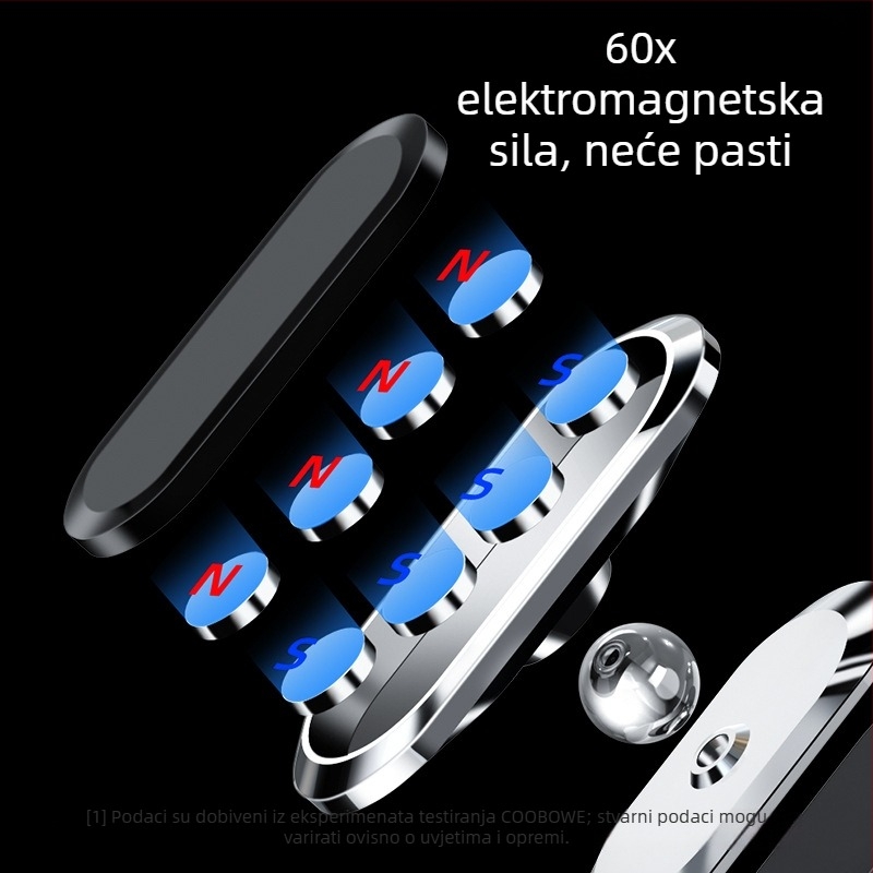 Univerzalni držač za telefon u automobilu, od legure, magnetsko pričvršćivanje na ploču instrument tablice, za navigaciju