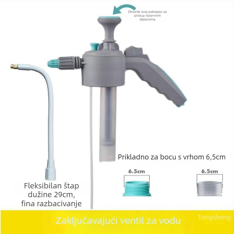 Set mlaznica za čajnik/zalijevanje s univerzalnim štapom, teleskopskim produženjem, pjenastom mlaznicom, mlaznicom s mjehurićima