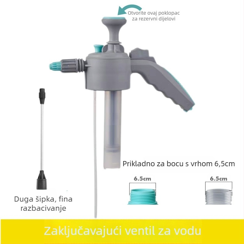 Set mlaznica za čajnik/zalijevanje s univerzalnim štapom, teleskopskim produženjem, pjenastom mlaznicom, mlaznicom s mjehurićima