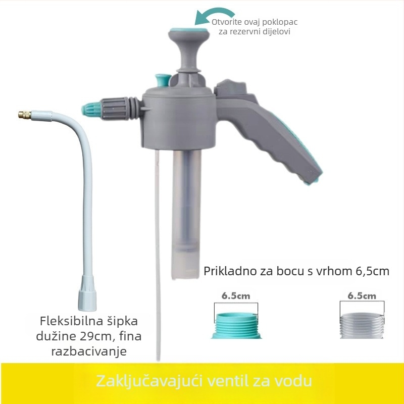 Set mlaznica za čajnik/zalijevanje s univerzalnim štapom, teleskopskim produženjem, pjenastom mlaznicom, mlaznicom s mjehurićima