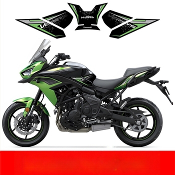 Kawasaki 650 Naljepnica za spremnik goriva – PVC, uzorak ribljih kostiju, ljepilo za primjenu, prilagodljivo