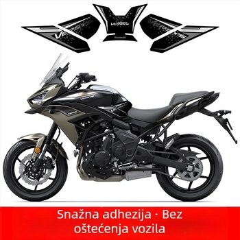 Kawasaki 650 Naljepnica za spremnik goriva – PVC, uzorak ribljih kostiju, ljepilo za primjenu, prilagodljivo