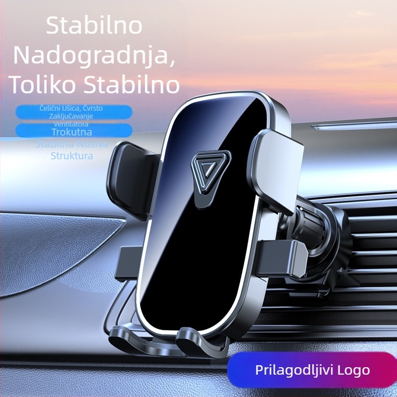 Držač za telefon u automobilu za ploču s instrument pločom i ventilacijskim otvorom – horizontalni i vertikalni zaslon, klik montaža, univerzalno za vozila