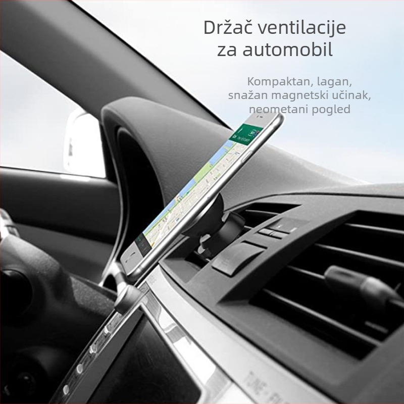 Univerzalni magnetski držač za telefon u automobilu od aluminijske legure za izlaz zraka s nosačem navigacije