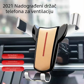 Auto držač za telefon s gravitacijskim mehanizmom za otvor zraka, od aluminijske legure, univerzalni