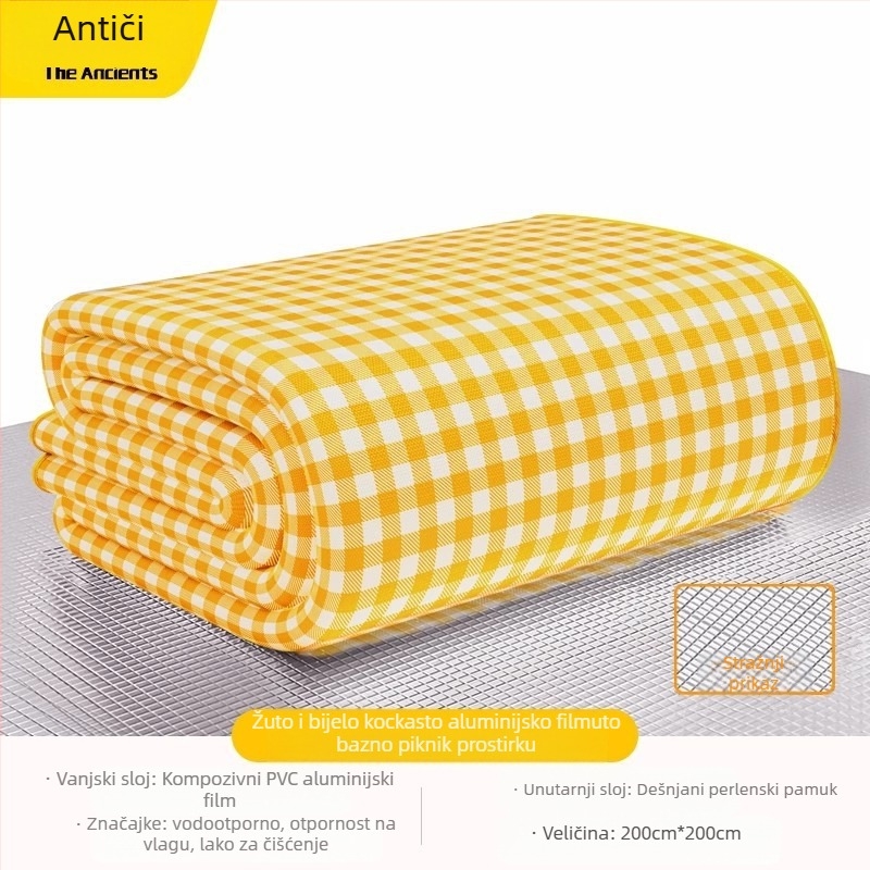 Piknik podmetač – otpornost na vlagu, debela, vodootporna kamping podloga; Oxford platno, PVC premaz; 1200 g; za 6–16 osoba