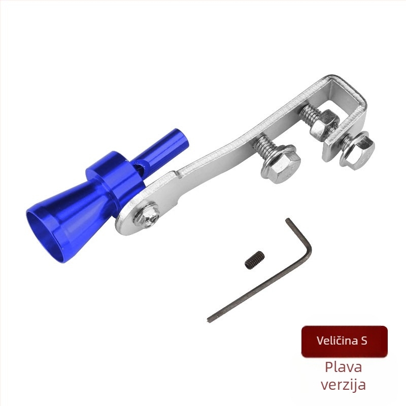Turbo Whistler turbinska zviždaljka za automobile i motocikle, vanjski dodatak koji imitira zvuk ispuha, model EFFETTO TURBO, težina oko 110 g, sadrži 1 zviždaljku, 1 ključić i 1 vijak