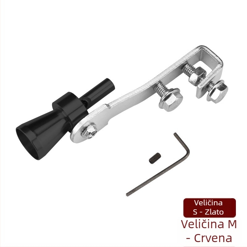 Turbo Whistler turbinska zviždaljka za automobile i motocikle, vanjski dodatak koji imitira zvuk ispuha, model EFFETTO TURBO, težina oko 110 g, sadrži 1 zviždaljku, 1 ključić i 1 vijak