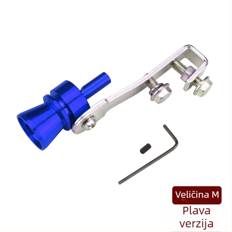 Turbo Whistler turbinska zviždaljka za automobile i motocikle, vanjski dodatak koji imitira zvuk ispuha, model EFFETTO TURBO, težina oko 110 g, sadrži 1 zviždaljku, 1 ključić i 1 vijak